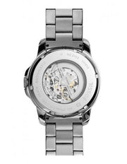  Shop Authentic Fossil Grant Automatic Skeleton Black Dial Silver Steel Strap Watch for Men - ME3103 - Luxxuri