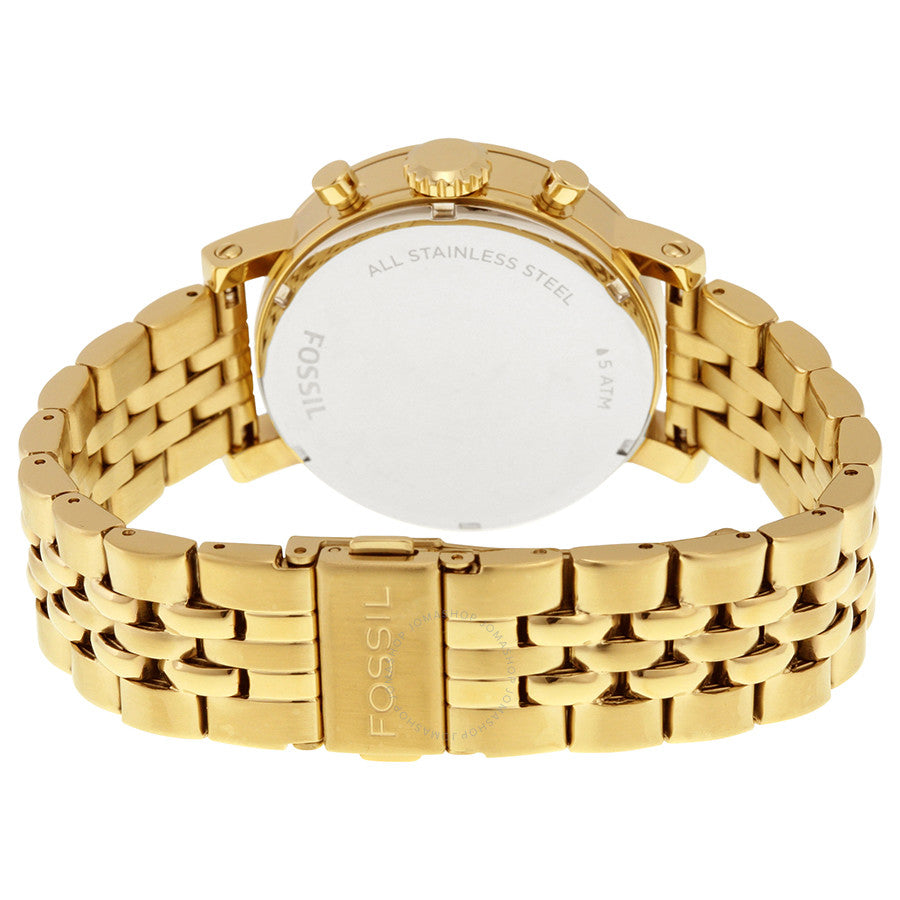  Shop Authentic Fossil Boyfriend Chronograph Gold Dial Gold Steel Strap Watch for Women - ES2197 - Luxxuri