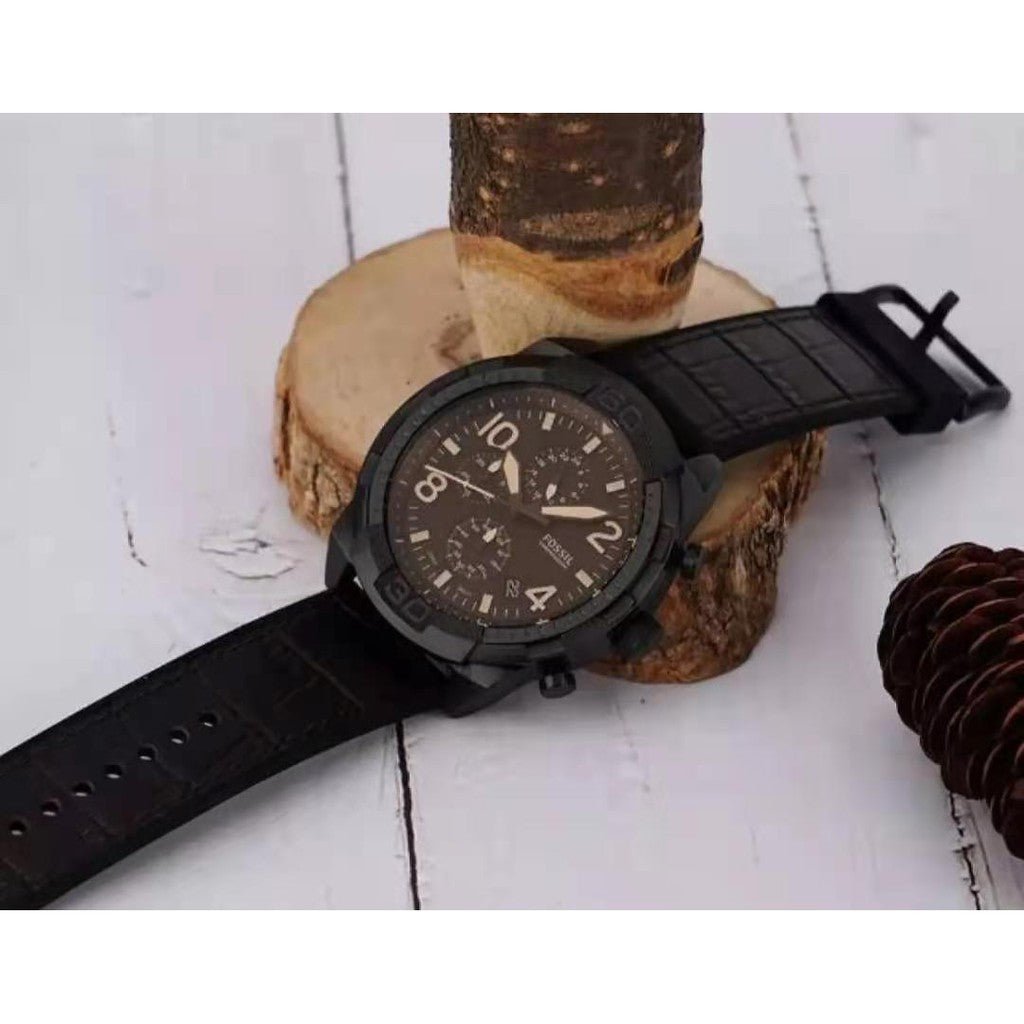  Shop Authentic Fossil Bronson Chronograph Brown Dial Brown Leather Strap Watch for Men - FS5713 - Luxxuri