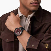  Shop Authentic Fossil Brox Multifunction Maroon Dial Black Steel Strap Watch for Women - BQ2803 - Luxxuri