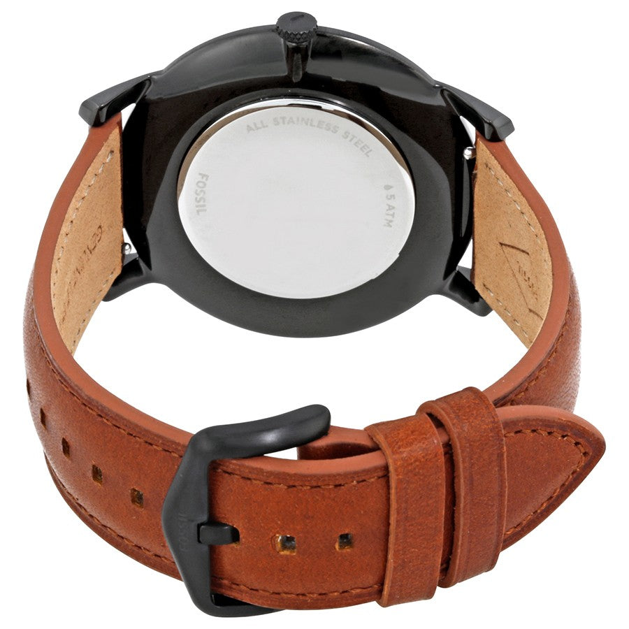  Shop Authentic Fossil The Minimalist Black Dial Brown Leather Strap Watch for Men - FS5305 - Luxxuri