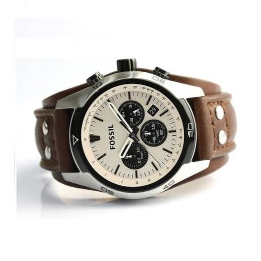  Shop Authentic Fossil Coachman Chronograph White Dial Brown Leather Strap Watch for Men - CH2890 - Luxxuri