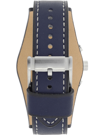  Shop Authentic Fossil Coachman Chronograph White Dial Blue Leather Strap Watch for Men - CH3051 - Luxxuri