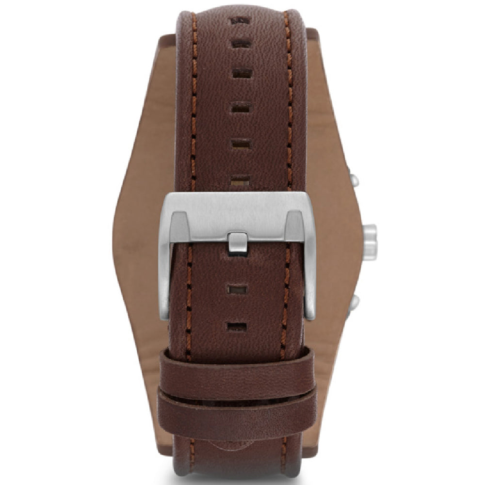  Shop Authentic Fossil Coachman Chronograph Black Dial Brown Leather Strap Watch for Men - CH2891 - Luxxuri