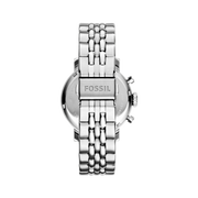  Shop Authentic Fossil Boyfriend Chronograph Silver Dial Silver Steel Strap Watch for Women - ES2198 - Luxxuri