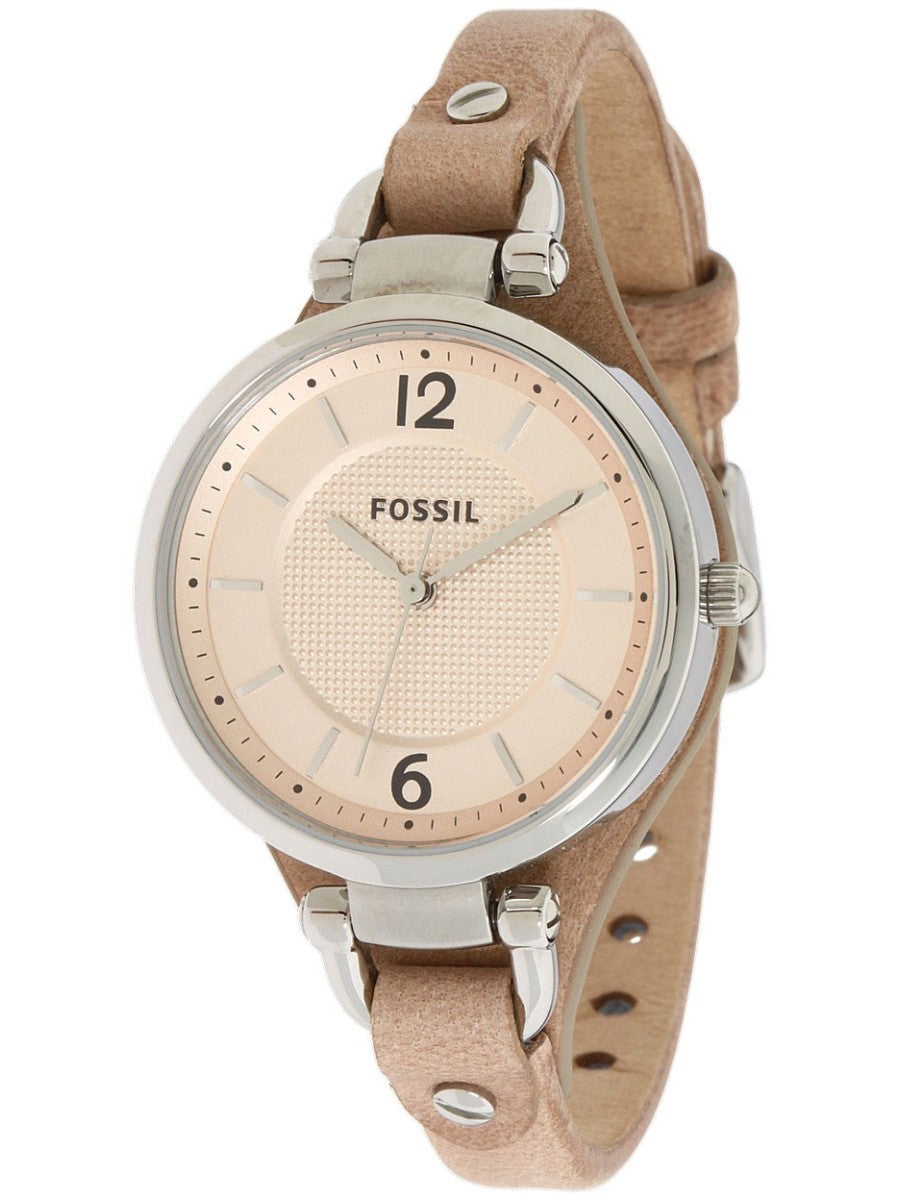  Shop Authentic Fossil Georgia Bone Grey Dial Beige Leather Strap Watch for Women - ES2830 - Luxxuri