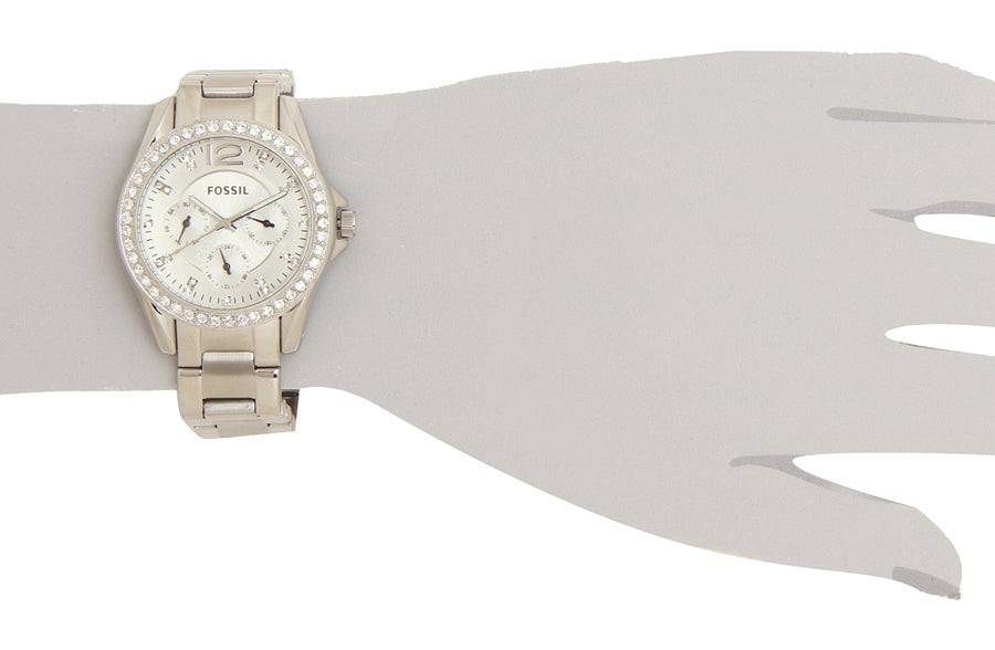  Shop Authentic Fossil Riley Multifunction Silver Dial Silver Steel Strap Watch for Women - ES3202 - Luxxuri