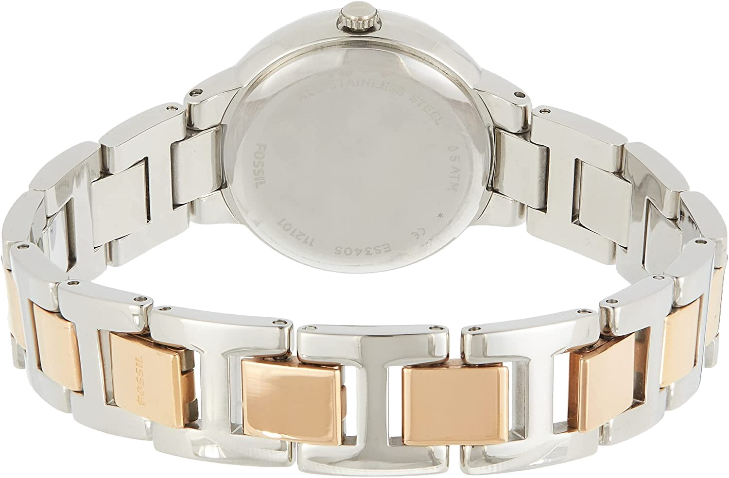  Shop Authentic Fossil Virginia Rose Gold Dial Two Tone Steel Strap Watch for Women - ES3405 - Luxxuri