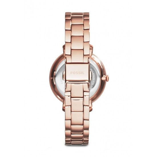  Shop Authentic Fossil Jacqueline Rose Gold Dial Rose Gold Steel Strap Watch for Women - ES3665 - Luxxuri