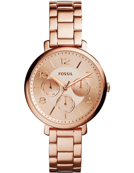  Shop Authentic Fossil Jacqueline Rose Gold Dial Rose Gold Steel Strap Watch for Women - ES3665 - Luxxuri