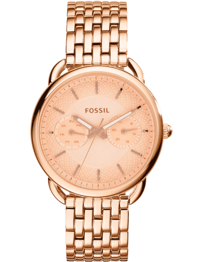  Shop Authentic Fossil Tailor Rose Gold Dial Rose Gold Stainless Steel Strap Watch for Women - ES3713 - Luxxuri