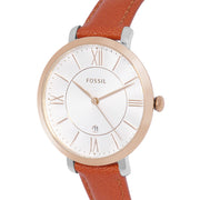  Shop Authentic Fossil Jacqueline White Dial Brown Leather Strap Watch for Women - ES3842 - Luxxuri