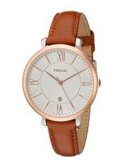 Shop Authentic Fossil Jacqueline White Dial Brown Leather Strap Watch for Women - ES3842 - Luxxuri