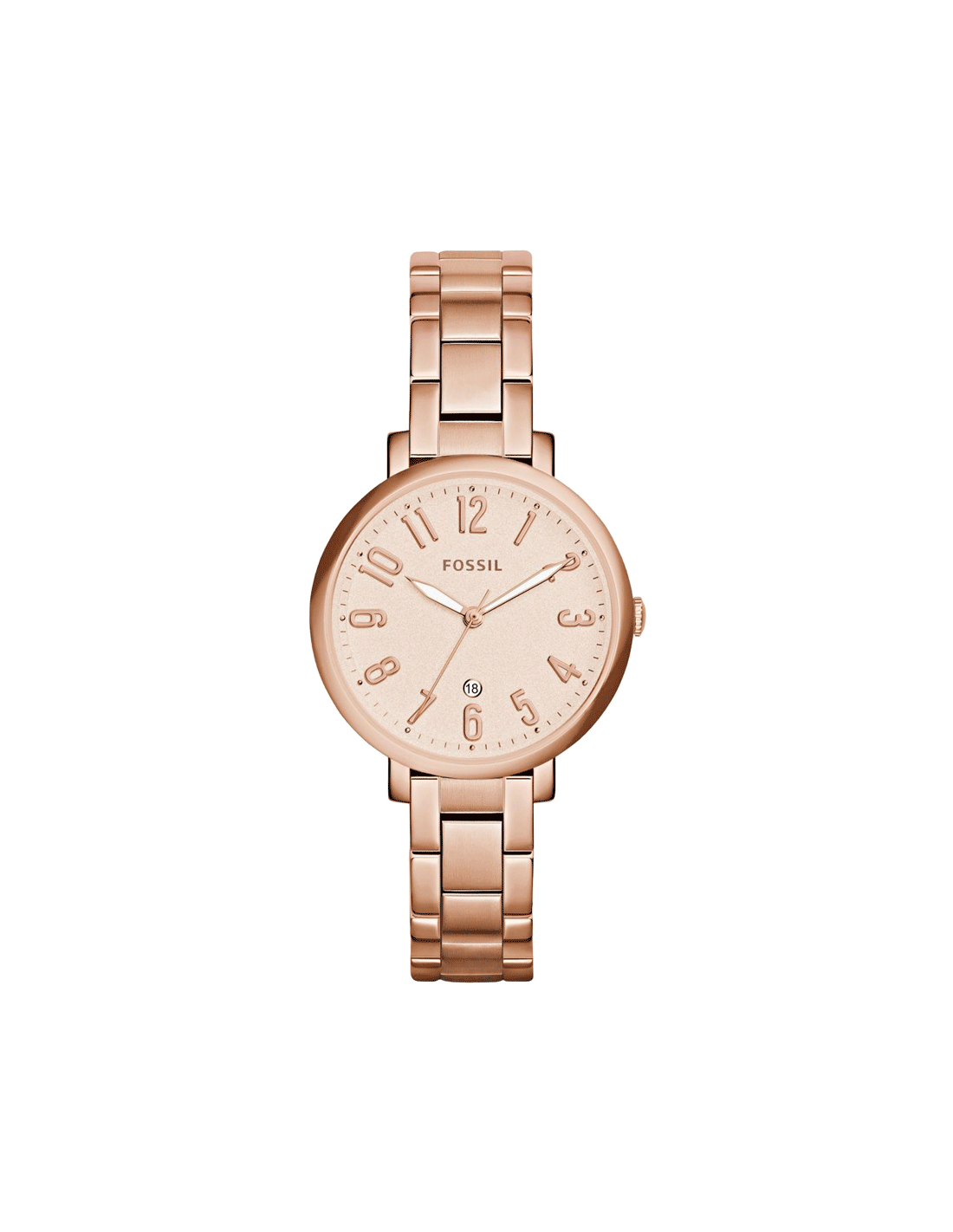  Shop Authentic Fossil Jacqueline Rose Gold Dial Rose Gold Steel Strap Watch for Women - ES3970 - Luxxuri