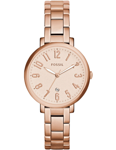  Shop Authentic Fossil Jacqueline Rose Gold Dial Rose Gold Steel Strap Watch for Women - ES3970 - Luxxuri