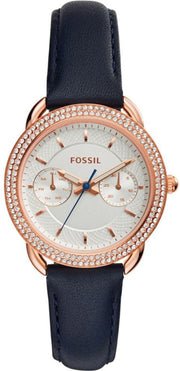  Shop Authentic Fossil Tailor White Dial Blue Leather Strap Watch for Women - ES4394 - Luxxuri