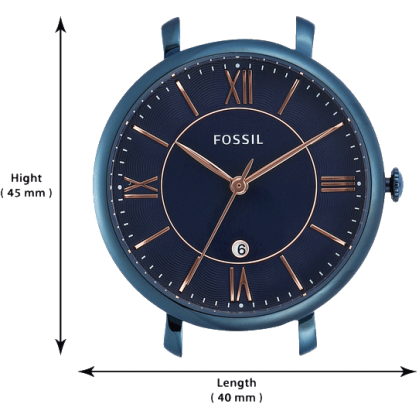  Shop Authentic Fossil Jacqueline Blue Dial Blue Steel Strap Watch for Women - ES4094 - Luxxuri