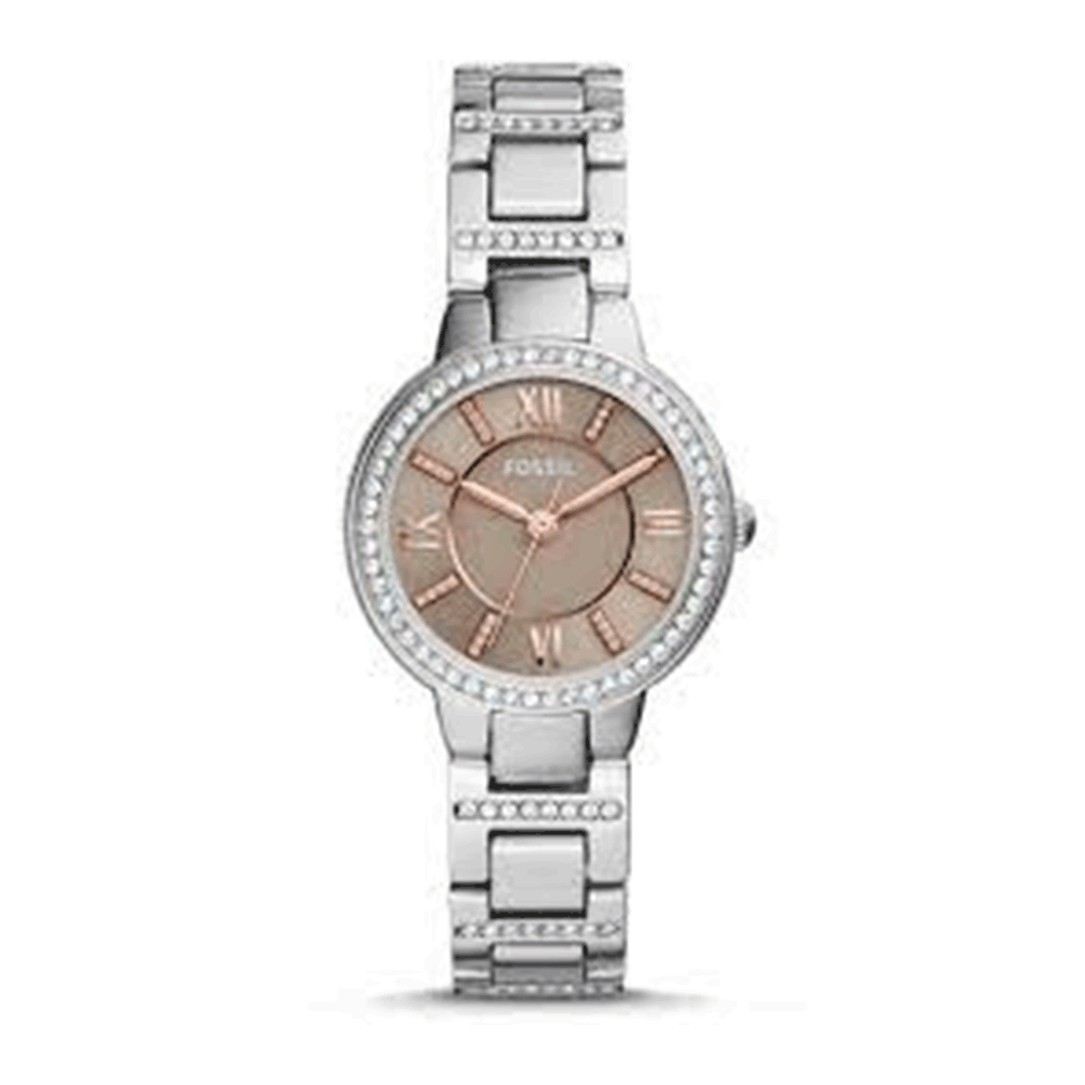  Shop Authentic Fossil Virginia Taupe Dial Silver Steel Strap Watch for Women - ES4147 - Luxxuri