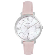  Shop Authentic Fossil Jacqueline Blush Mother of Pearl Dial Pink Leather Strap Watch for Women - ES4151 - Luxxuri