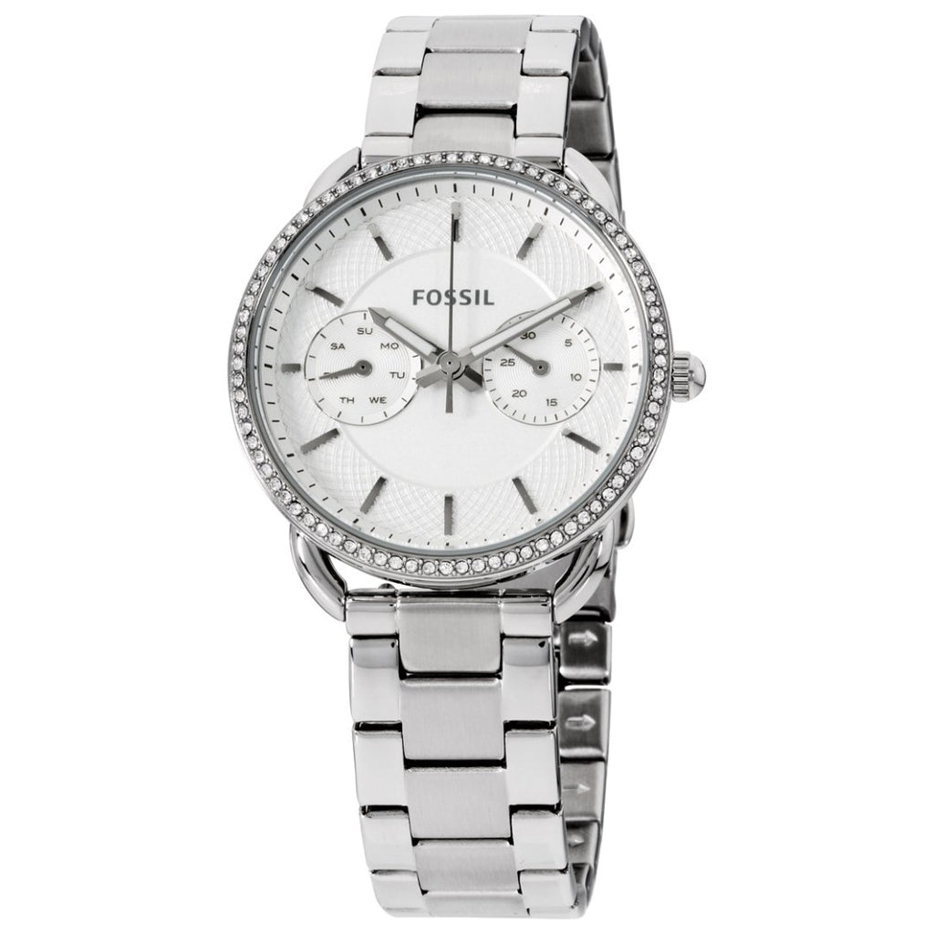  Shop Authentic Fossil Tailor White Dial Silver Steel Strap Watch for Women - ES4262 - Luxxuri