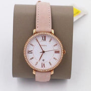 Shop Authentic Fossil Jacqueline White Dial Pink Leather Strap Watch for Women - ES4303 - Luxxuri