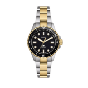  Shop Authentic Fossil Blue Dive Three Hand Black Dial Two Tone Steel Strap Watch For Women - ES5349 - Luxxuri