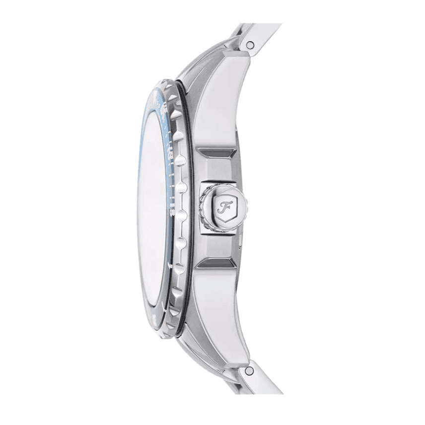  Shop Authentic Fossil Blue Dive Three Hand Blue Dial Silver Steel Strap Watch For Women - ES5353 - Luxxuri