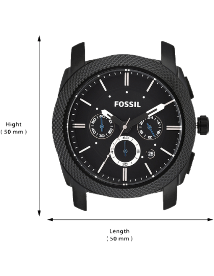  Shop Authentic Fossil Machine Chronograph Black Dial Black Silicone Strap Watch for Men - FS4487 - Luxxuri
