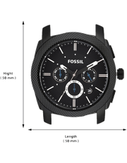  Shop Authentic Fossil Machine Chronograph Black Dial Black Silicone Strap Watch for Men - FS4487 - Luxxuri