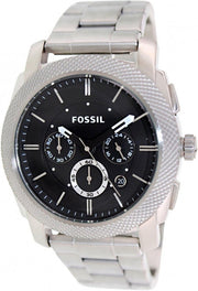  Shop Authentic Fossil Machine Chronograph Black Dial Silver Steel Strap Watch for Men - FS4776 - Luxxuri
