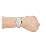  Shop Authentic Fossil Dean Chronograph White Dial Silver Steel Strap Watch for Men - FS4795 - Luxxuri