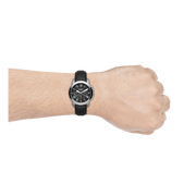  Shop Authentic Fossil Grant Chronograph Black Dial Black Leather Strap Watch for Men - FS4812 - Luxxuri