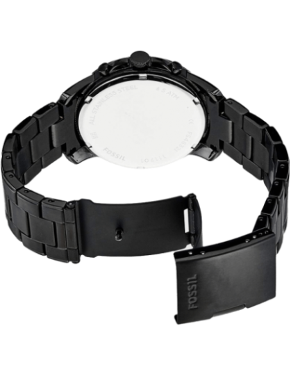  Shop Authentic Fossil Grant Chronograph Black Dial Black Steel Strap Watch for Men - FS4832 - Luxxuri