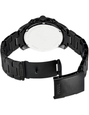  Shop Authentic Fossil Grant Chronograph Black Dial Black Steel Strap Watch for Men - FS4832 - Luxxuri