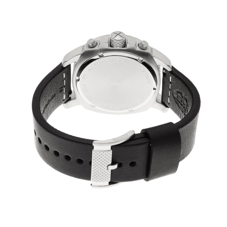  Shop Authentic Fossil Modern Machine Chronograph Black Dial Black Leather Strap Watch for Men - FS4928 - Luxxuri