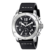  Shop Authentic Fossil Modern Machine Chronograph Black Dial Black Leather Strap Watch for Men - FS4928 - Luxxuri