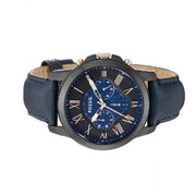  Shop Authentic Fossil Grant Chronograph Black Dial Blue Leather Strap Watch for Men - FS5061 - Luxxuri