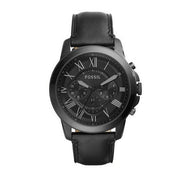  Shop Authentic Fossil Grant Chronograph Black Dial Black Leather Strap Watch for Men - FS5132 - Luxxuri