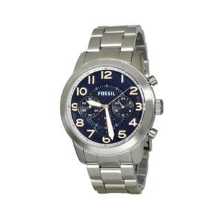  Shop Authentic Fossil Pilot 54 Chronograph Navy Blue Dial Silver Steel Strap Watch for Men - FS5203 - Luxxuri