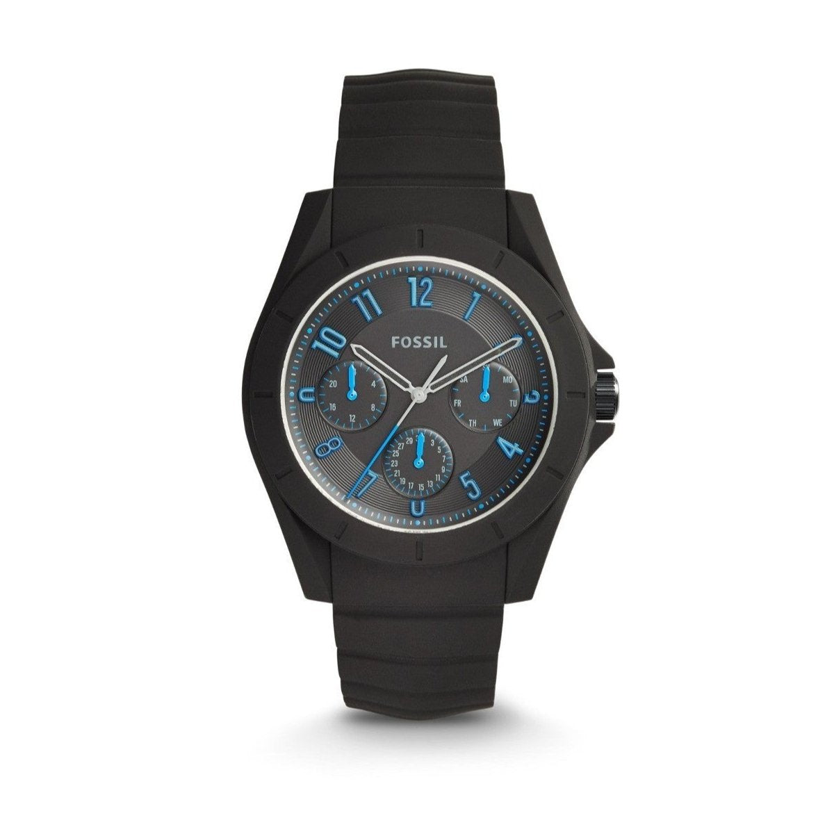  Shop Authentic Fossil Popstastic Sport Black Dial Black Rubber Strap Watch for Men - FS5222 - Luxxuri