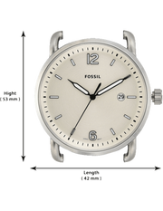 Shop Authentic Fossil The Commuter White Dial Brown Leather Strap Watch for Men - FS5275 - Luxxuri