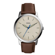  Shop Authentic Fossil Minimalist Off White Dial Brown Leather Strap Watch for Men - FS5306 - Luxxuri