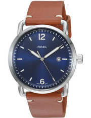  Shop Authentic Fossil Commuter Blue Dial Blue Leather Strap Watch for Men - FS5325 - Luxxuri