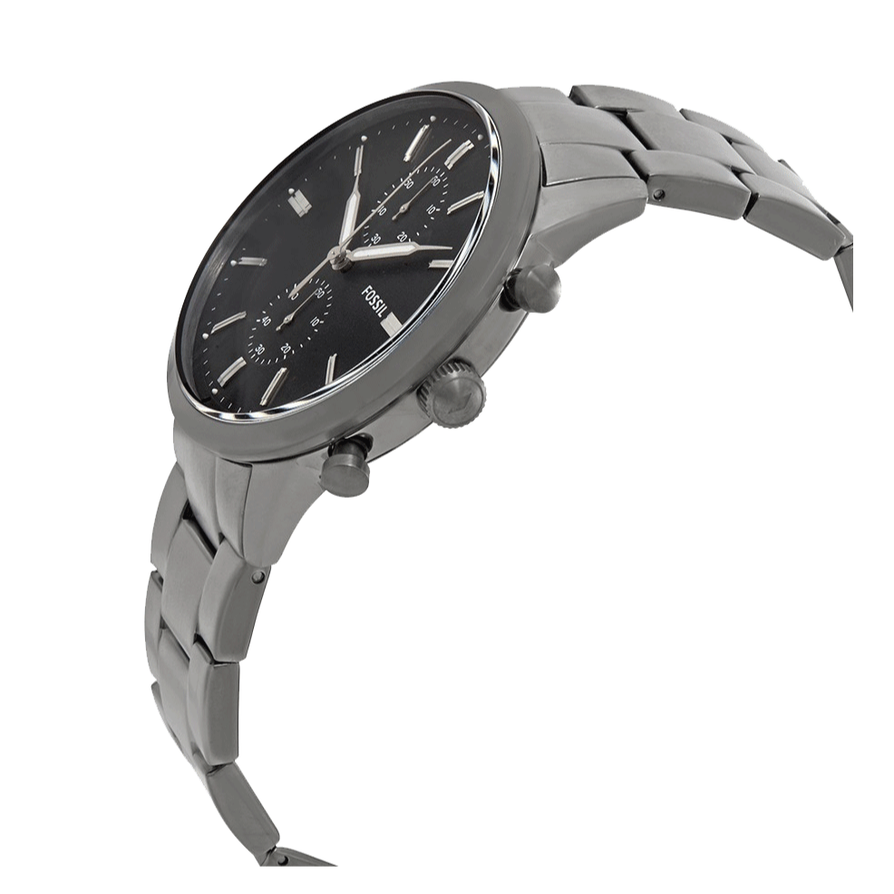  Shop Authentic Fossil Townsman Chronograph Black Dial Silver Steel Strap Watch for Men - FS5349 - Luxxuri