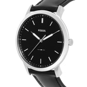  Shop Authentic Fossil The Minimalist Three Hand Black Dial Black Leather Strap Watch for Men - FS5398 - Luxxuri
