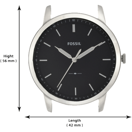  Shop Authentic Fossil The Minimalist Three Hand Black Dial Black Leather Strap Watch for Men - FS5398 - Luxxuri