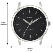  Shop Authentic Fossil The Minimalist Three Hand Black Dial Black Leather Strap Watch for Men - FS5398 - Luxxuri