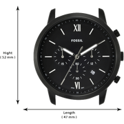  Shop Authentic Fossil Neutra Chronograph Black Dial Black Steel Strap Watch for Men - FS5474 - Luxxuri