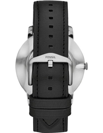  Shop Authentic Fossil The Minimalist Carbon Series Black Dial Black Leather Strap Watch for Men - FS5497 - Luxxuri