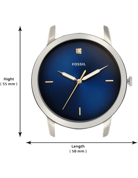  Shop Authentic Fossil The Minimalist 3H Blue Dial Brown Leather Strap Watch for Men - FS5499 - Luxxuri